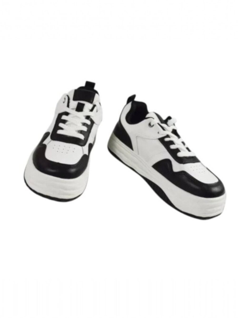 Vepose 8060 White Black Lace-Up Platform Sneaker, Size 9.5 (New)